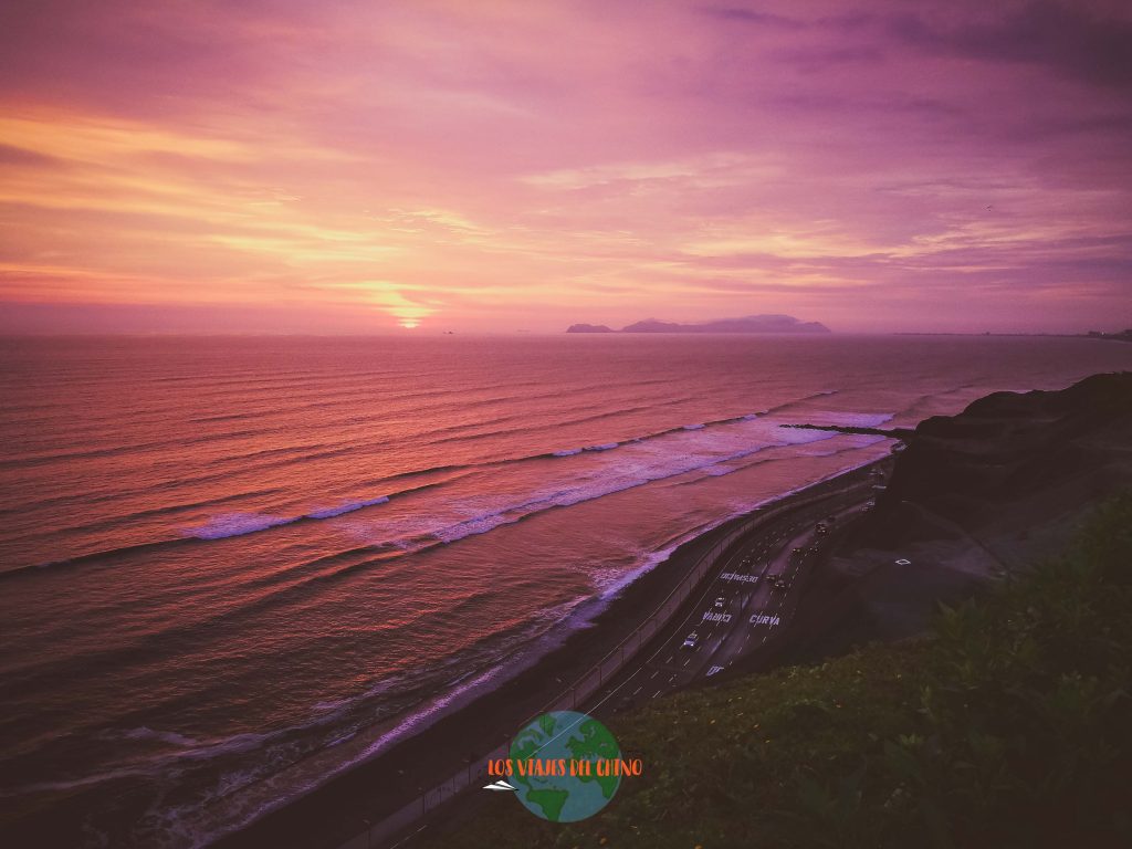 Atardecer en Lima, la capital de Perú